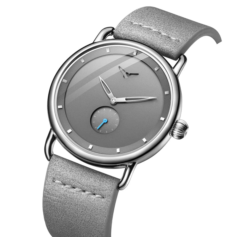 Montre élégante pour hommes avec cuir