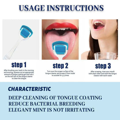 Gel Nettoyant pour la Langue avec Brosse