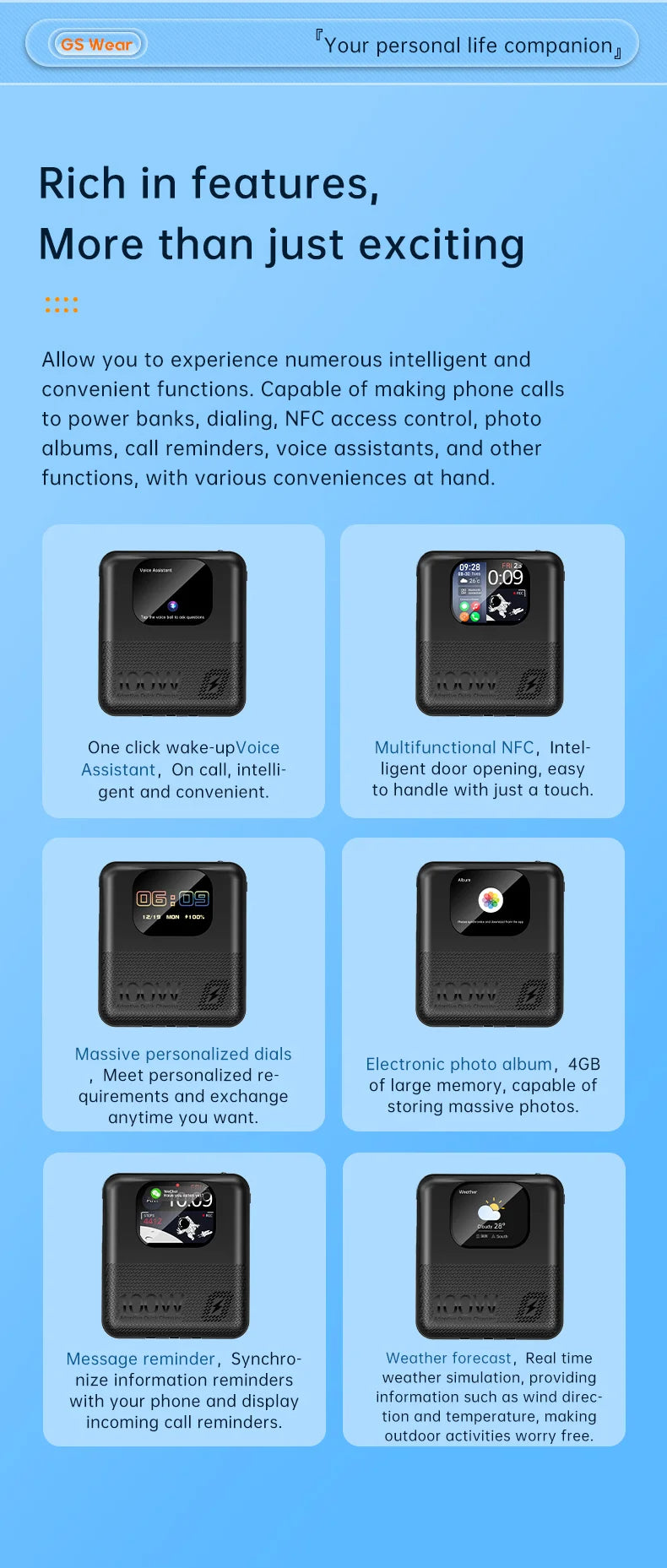 Batterie externe intelligente et Bluetooth BAF bk