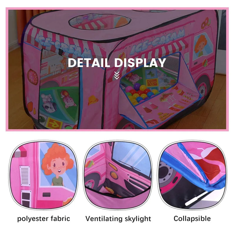 Tente Jouet Pliable pour Enfants - Camion de Glaces