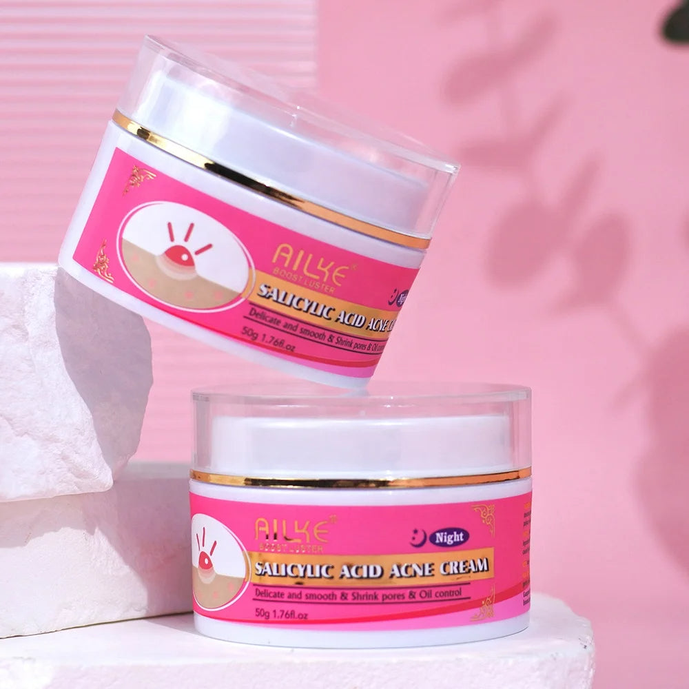 Crème Anti-Acné à l'Acide Salicylique Bio pour un Teint Pur et Rayonnant