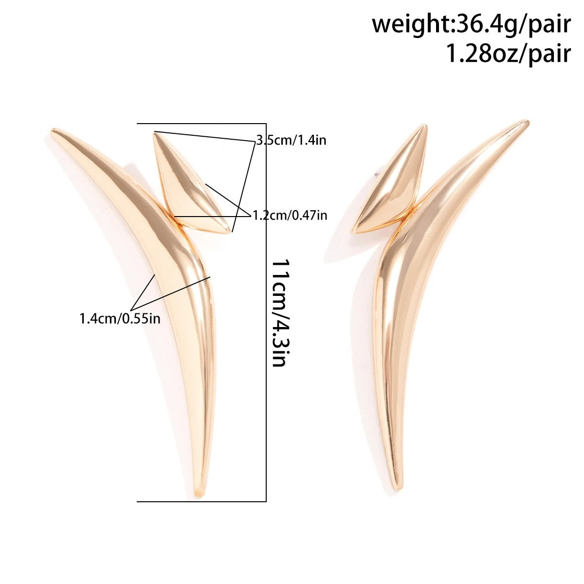 Boucles d'Oreilles Longues Géométriques pour Femmes - Bijoux de Mode Exagérés