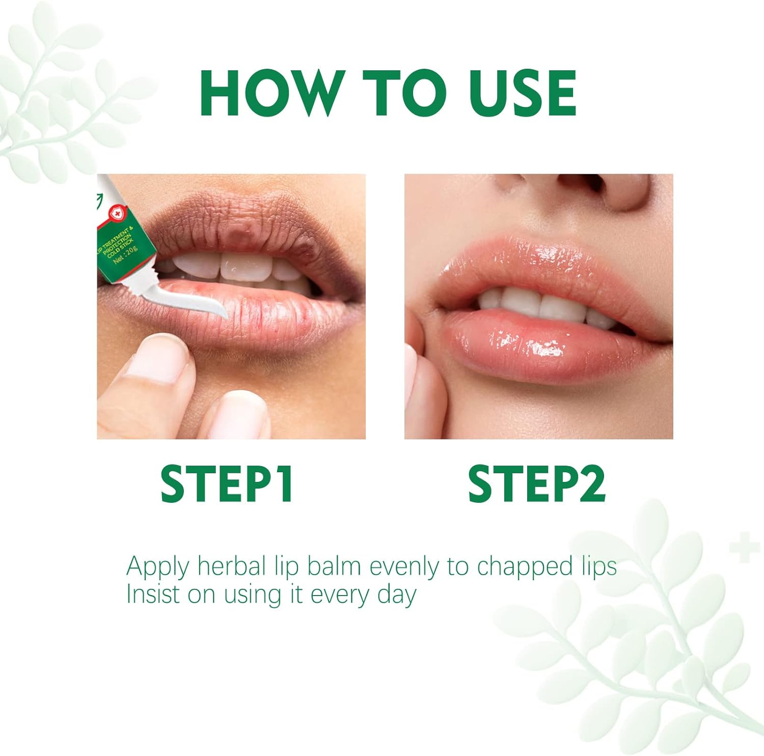 Baume à Lèvres Aux Herbes, Crème Hydratante Pour Les Lèvres