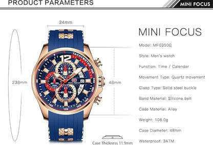 MINIFOCUS – montre de Sport pour hommes, boîtier hyun-chae