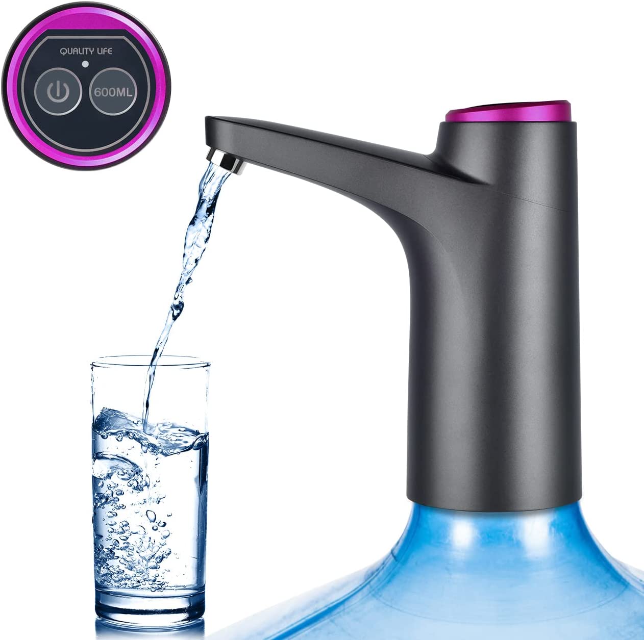 Distributeur d'eau électrique automatique, Mini USB, Pompe à bouteille, Distributeur à clics