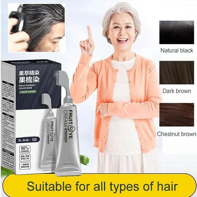 Peigne de Teinture pour Cheveux à l'Essence de Fruits