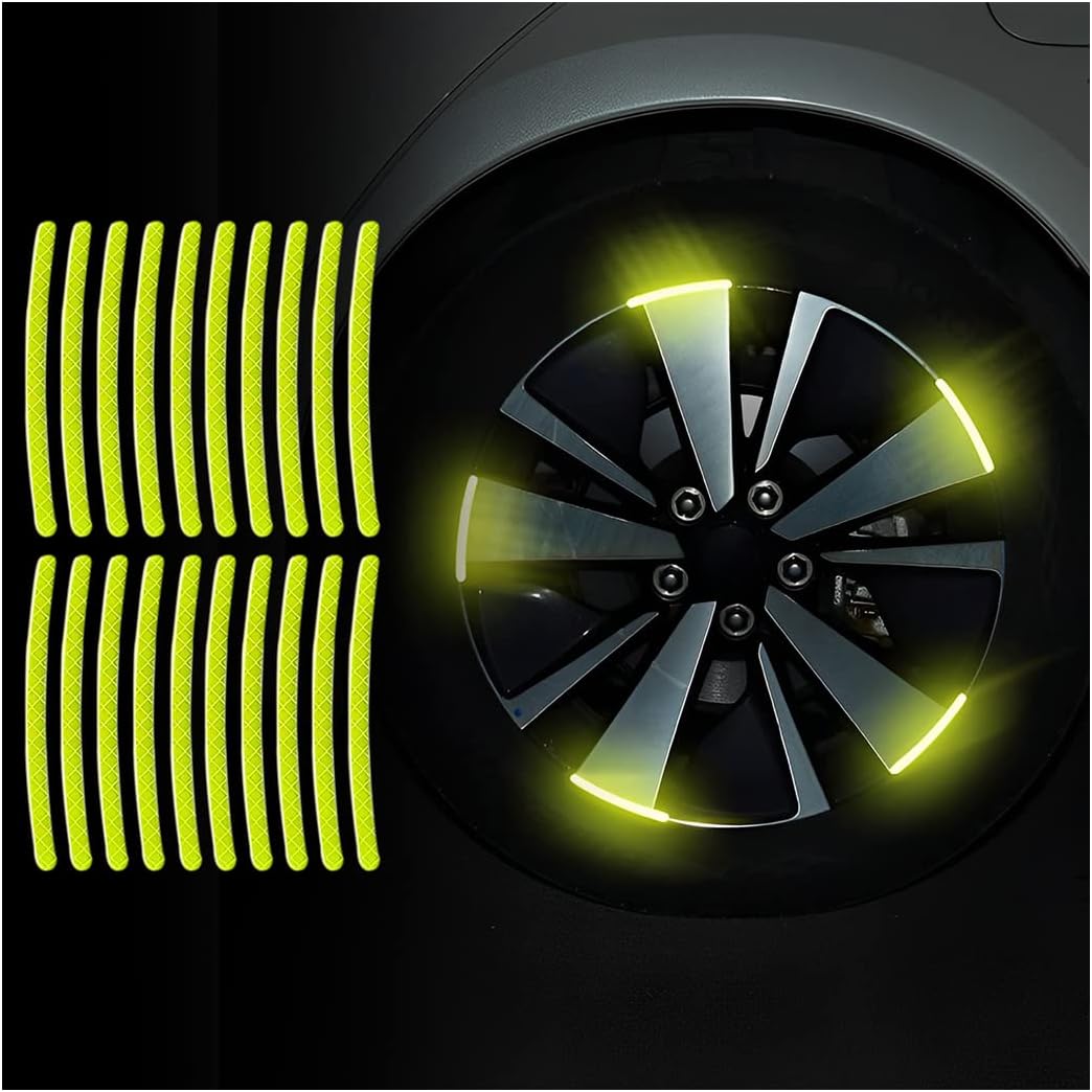 Bandes réfléchissantes pour moyeu de roue de voiture