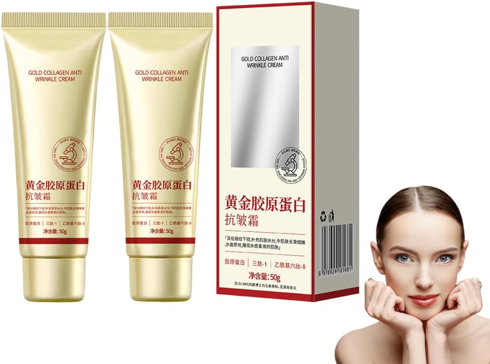 Crème anti-rides au collagène doré