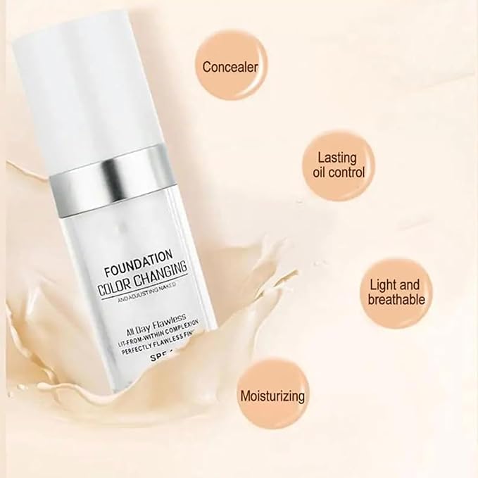 Fond de teint changeant de couleur pour peau mature