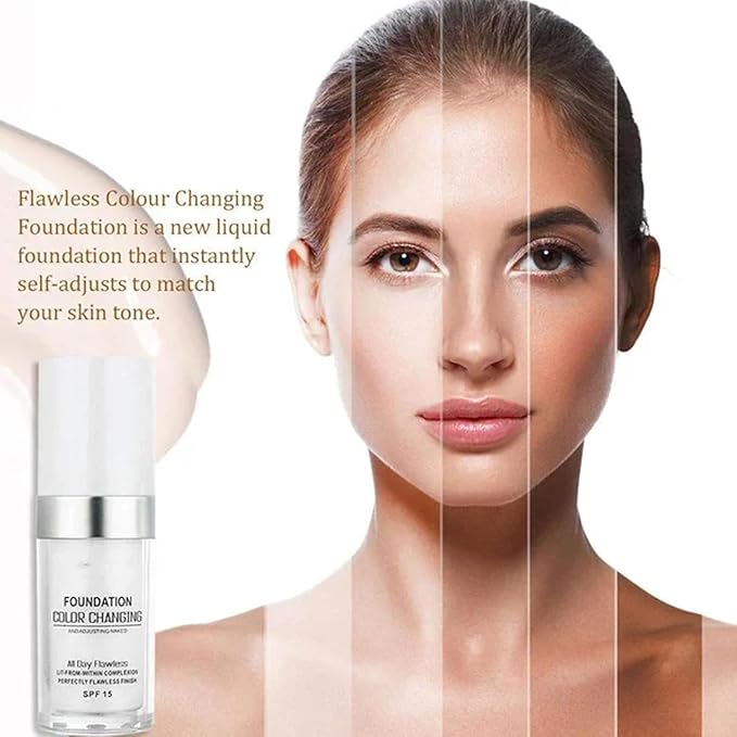Fond de teint changeant de couleur pour peau mature