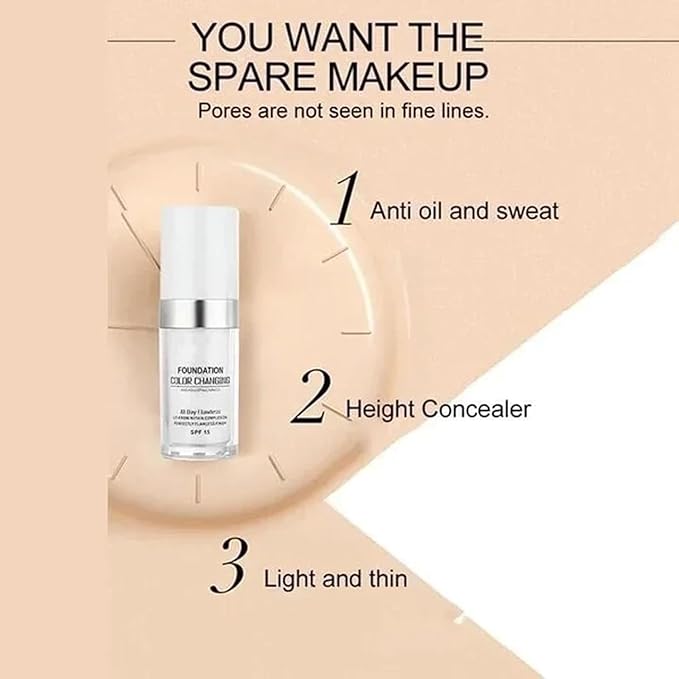 Fond de teint changeant de couleur pour peau mature