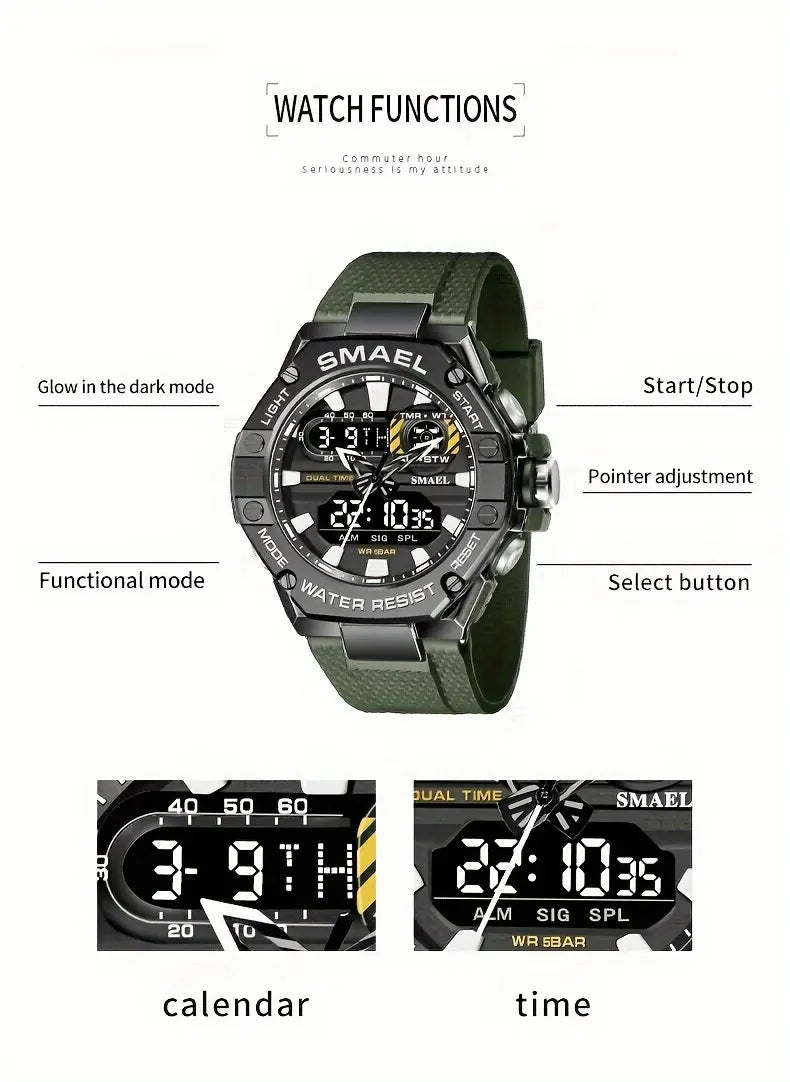 MONTRE NUMÉRIQUE MULTIFONCTION SMAEL