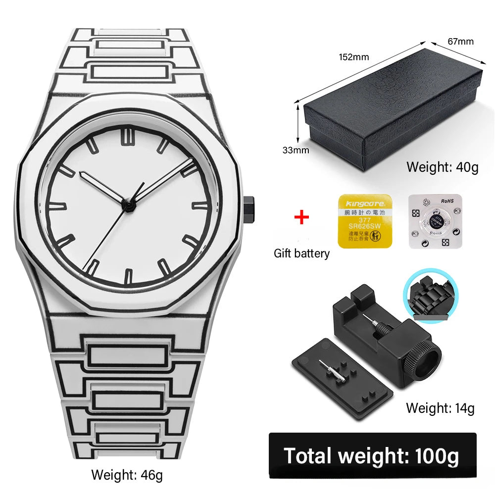 Montre à Quartz Sportive et Tendance pour Hommes