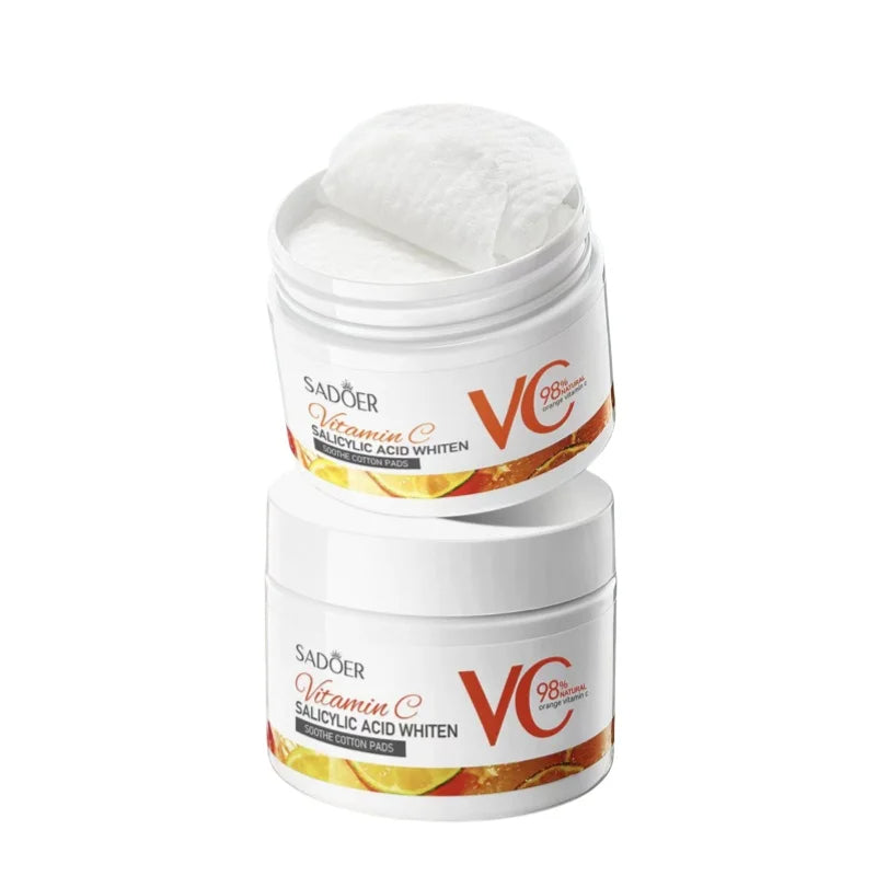 Vitamine C Acide salicylique Tablette de coton blanchissant et apaisant Masque facial hydratant et réparateur