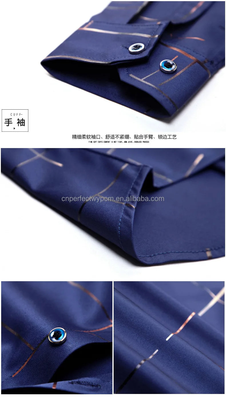 Chemise fine sans repassage pour homme