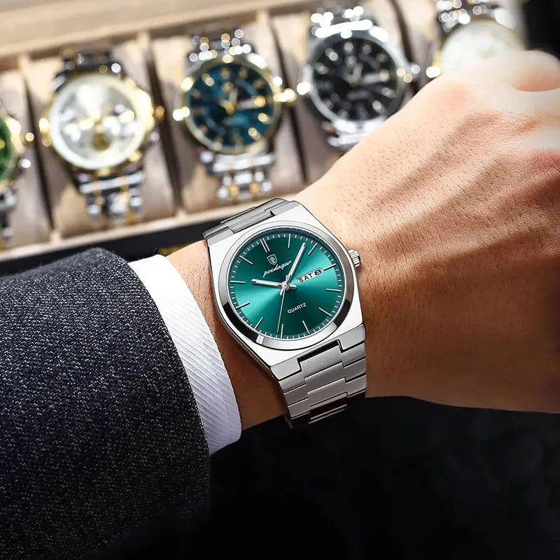 Montre de luxe en acier inoxydable pour homme