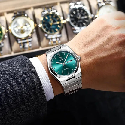 Montre de luxe en acier inoxydable pour homme