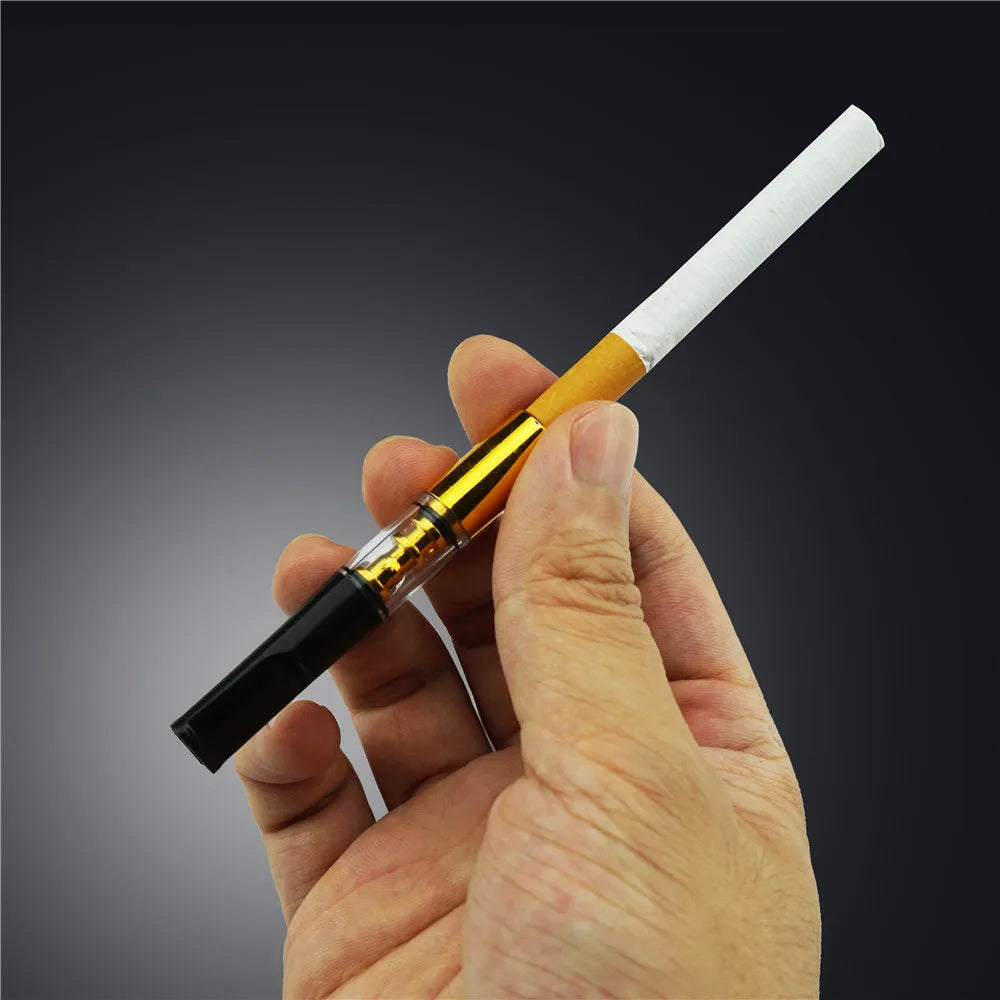 Porte-cigarette en plastique à double filtre réutilisable, portable et idéal en cadeau pour hommes