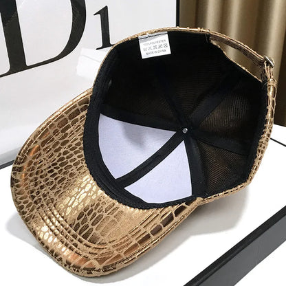 🎩Casquette de Baseball en Cuir à Carreaux