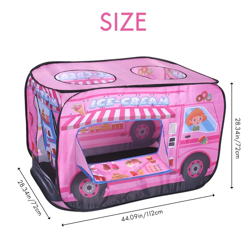 Tente Jouet Pliable pour Enfants - Camion de Glaces