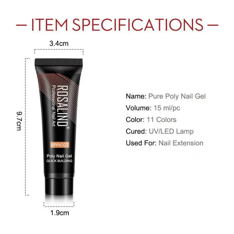 ROSALIND Manicure Extended Glue 15ml Crystal UV