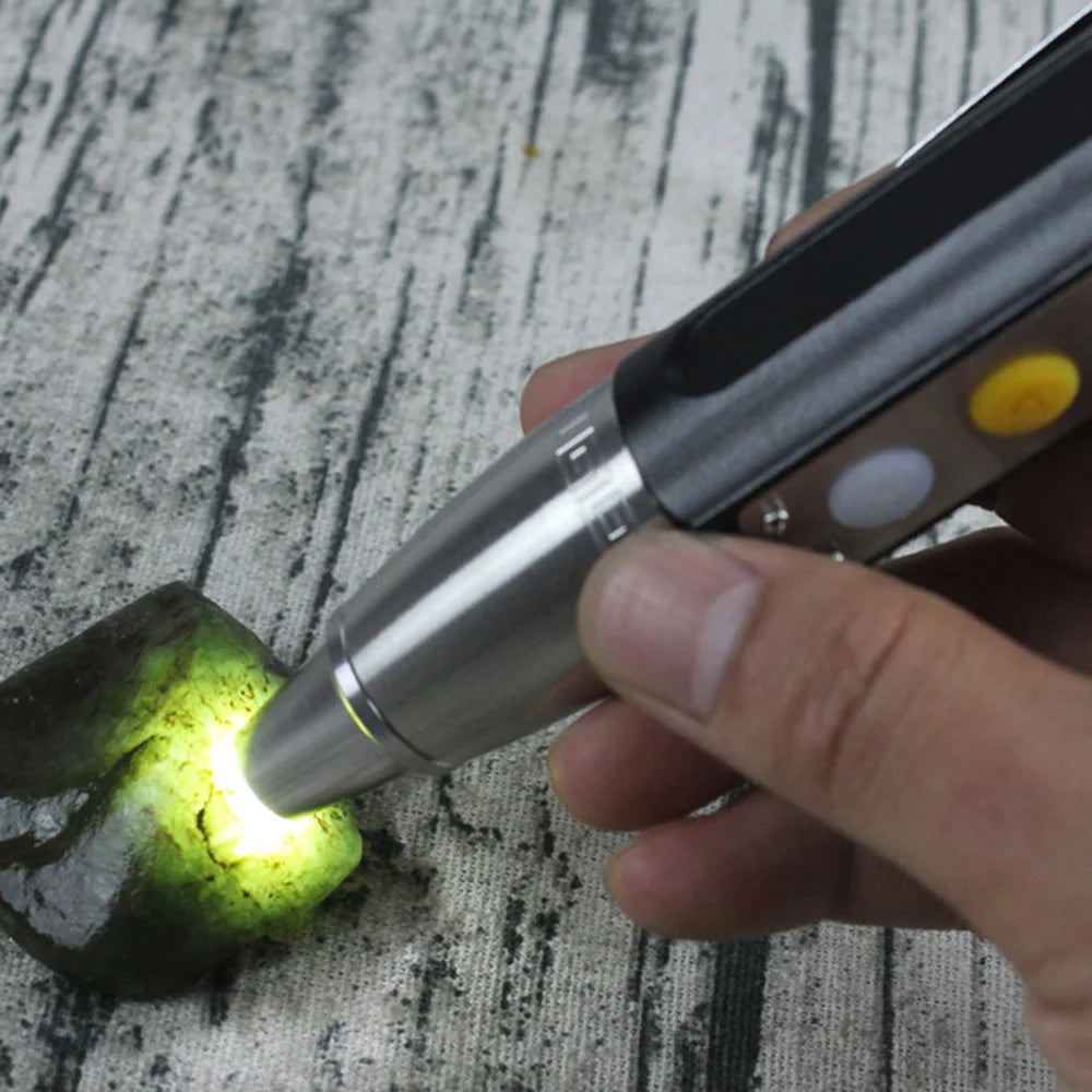 Lampe de poche UV pour bijoux en pierres précieuses, détecteur d'ambre, torche d'identification, tiges assorties