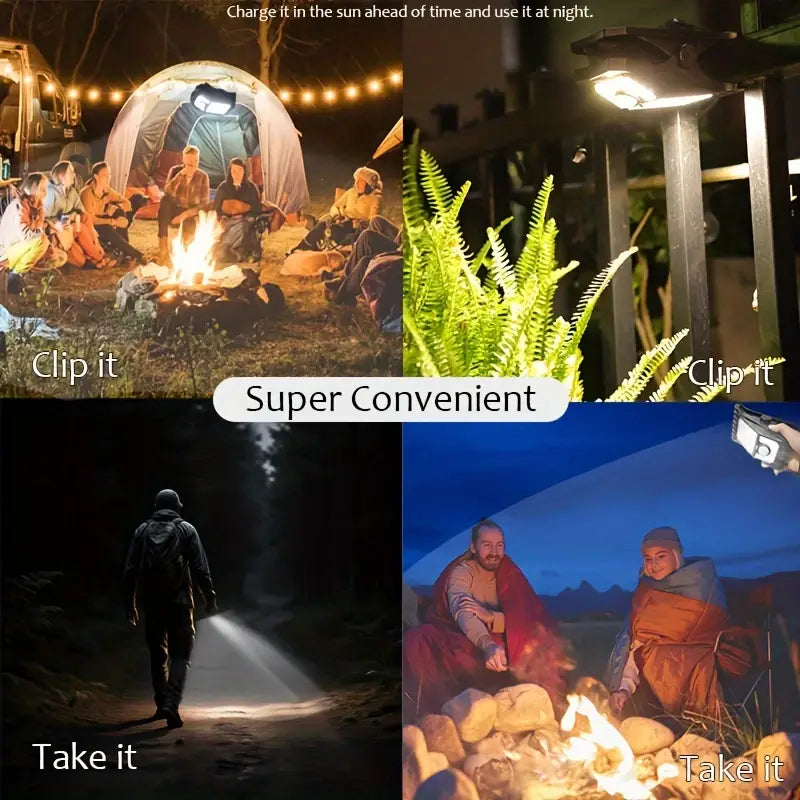 Lampe à Pince avec Capteur Solaire