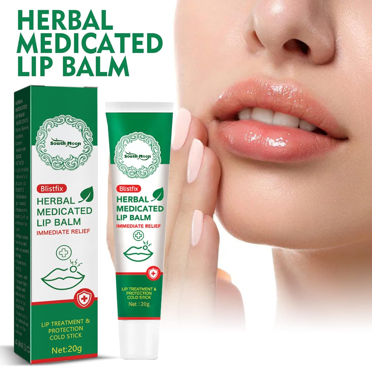 Baume à Lèvres Aux Herbes, Crème Hydratante Pour Les Lèvres