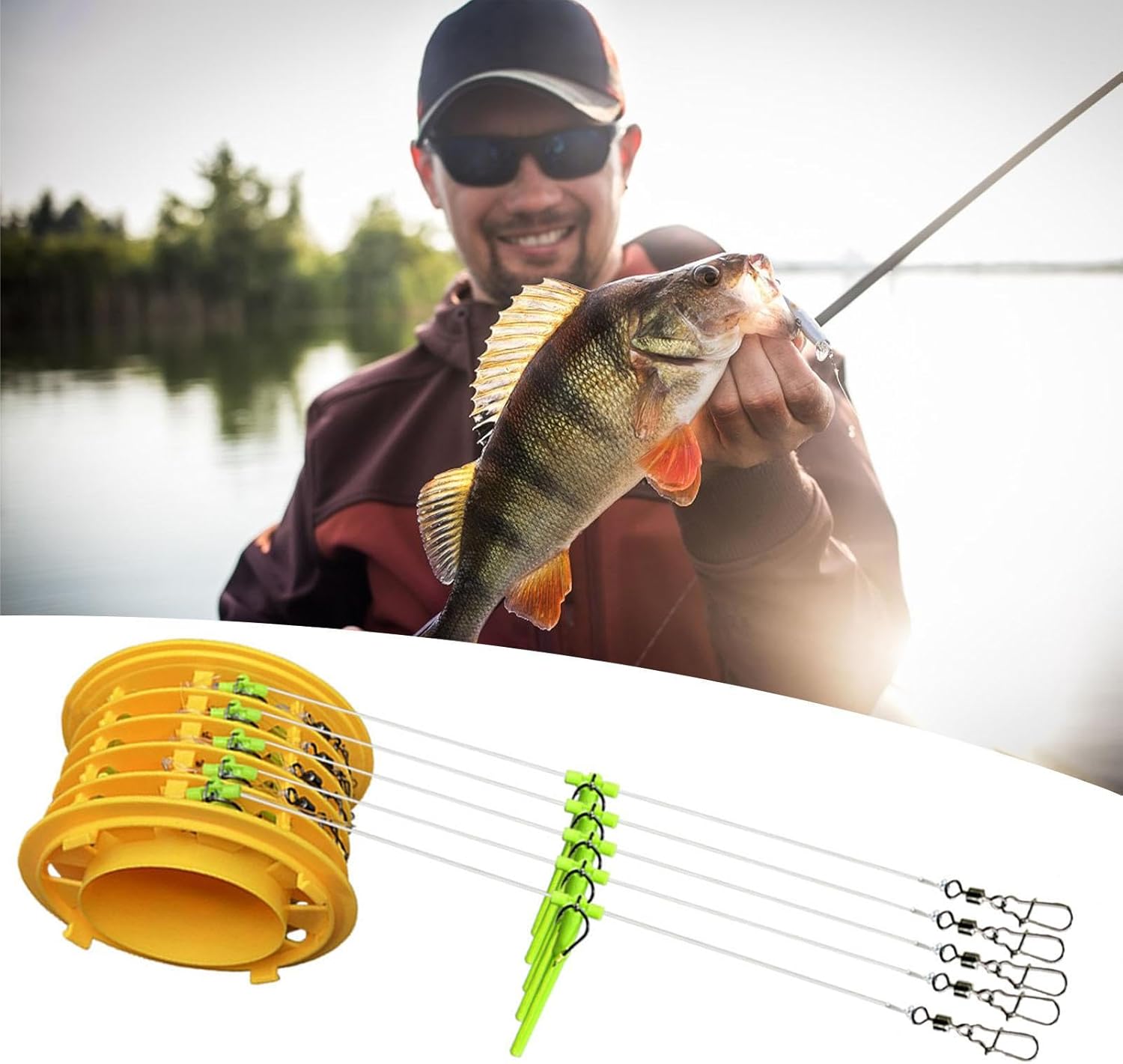 Boîte métallique anti-emmêlement pour hameçon et leurre de pêche