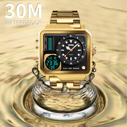 SKMEI – montre-bracelet de luxe en acier inoxydable