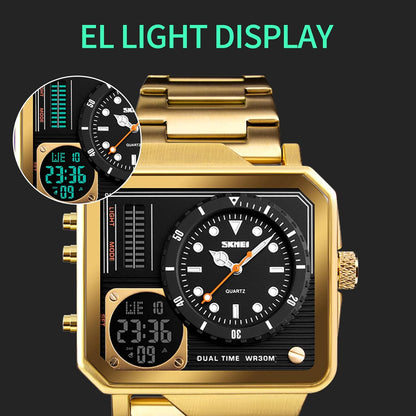 SKMEI – montre-bracelet de luxe en acier inoxydable
