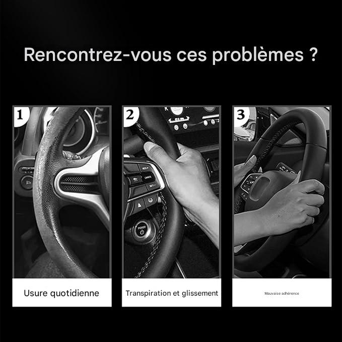 Housse de volant en cuir personnalisée