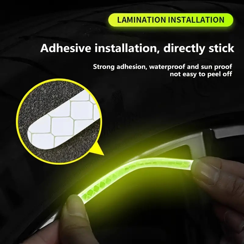 20 Autocollants lumineux pour jantes de pneu pour améliorer la sécurité