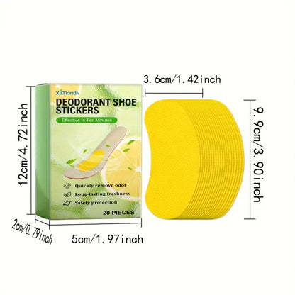 Autocollants désodorisants pour chaussures (20 pièces)