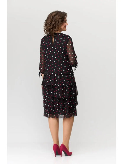🌸Robe de fête en mousseline jusqu'aux genoux