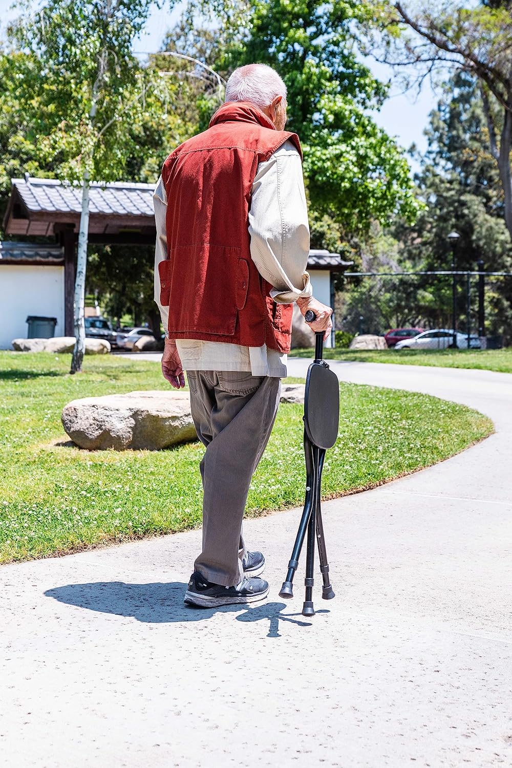 Canne de marche pliante réglable portable