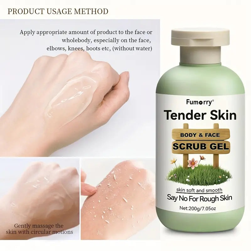 Gel exfoliant doux nettoyant et adoucissant en profondeur