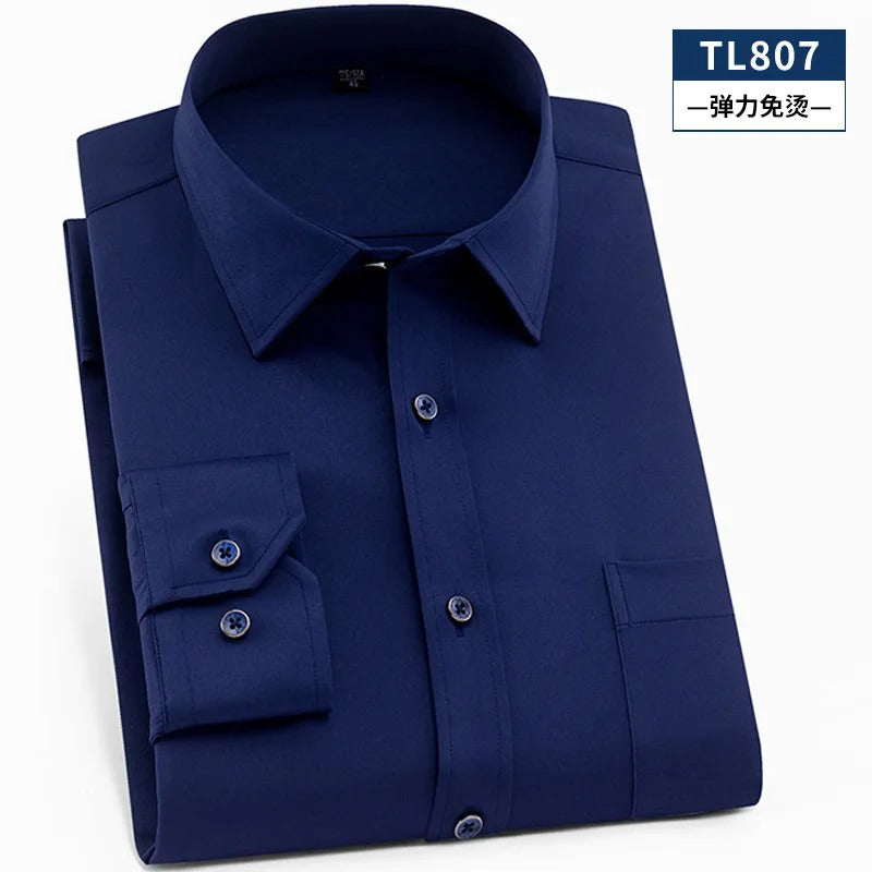 Chemise extensible Anti-rides sans repassage, habillées pour hommes