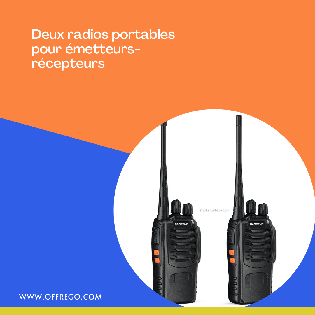 Deux radios portables pour émetteurs-récepteurs