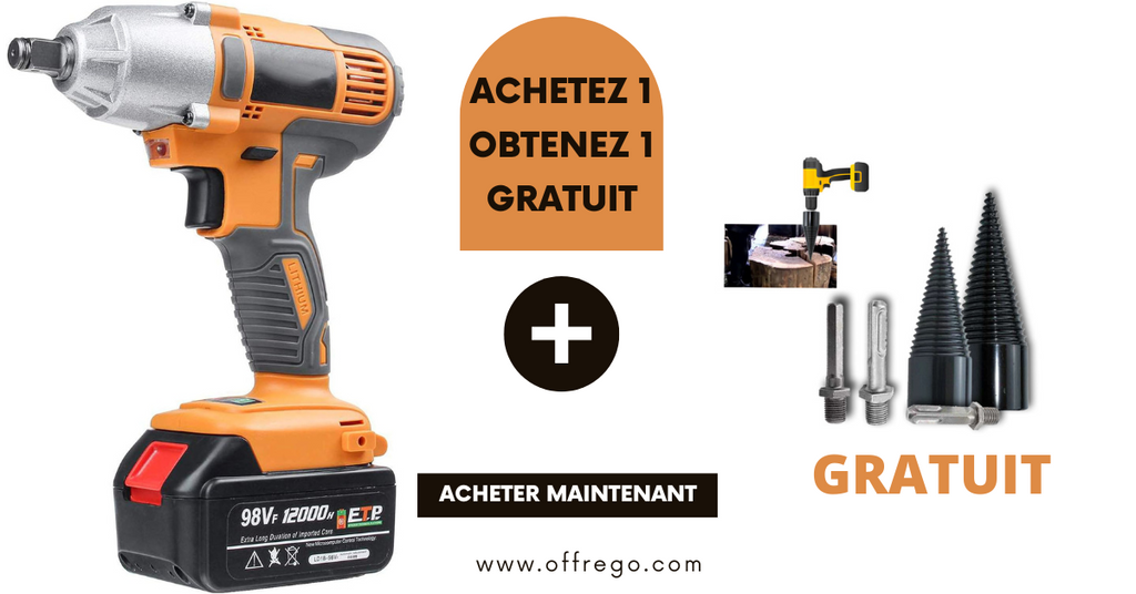 Duo d'Outils de Puissance : Clé à Chocs Sans Fil & Perceuse à Bois