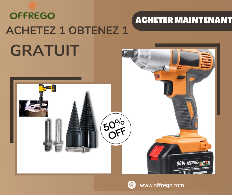 Duo d'Outils de Puissance : Clé à Chocs Sans Fil & Perceuse à Bois
