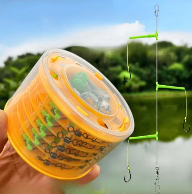 Boîte métallique anti-emmêlement pour hameçon et leurre de pêche