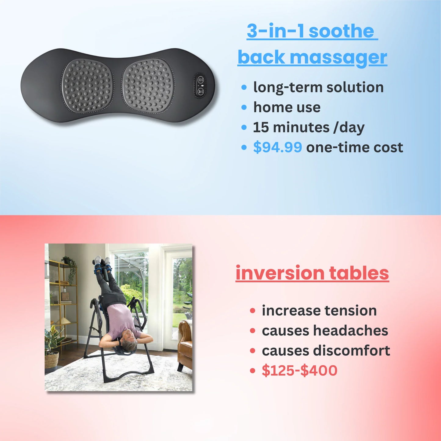 Massager Soothe™ 3-en-1 : Votre Solution Complète pour un Dos Sans Douleur !