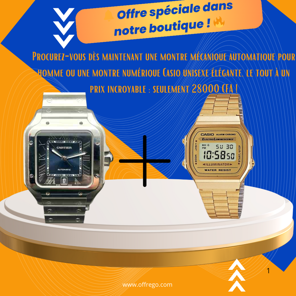 deux modèles exceptionnels :montre mécanique|Casio Unisexe