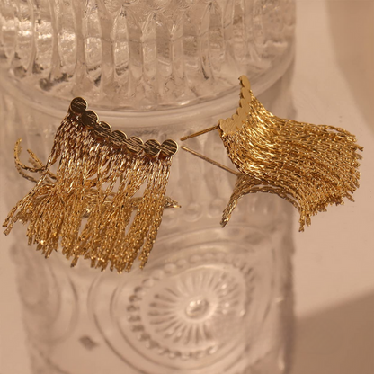 Boucles d'Oreilles Pampilles en Or.