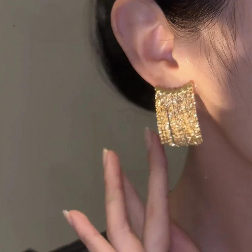 Boucles d'Oreilles Pampilles en Or.