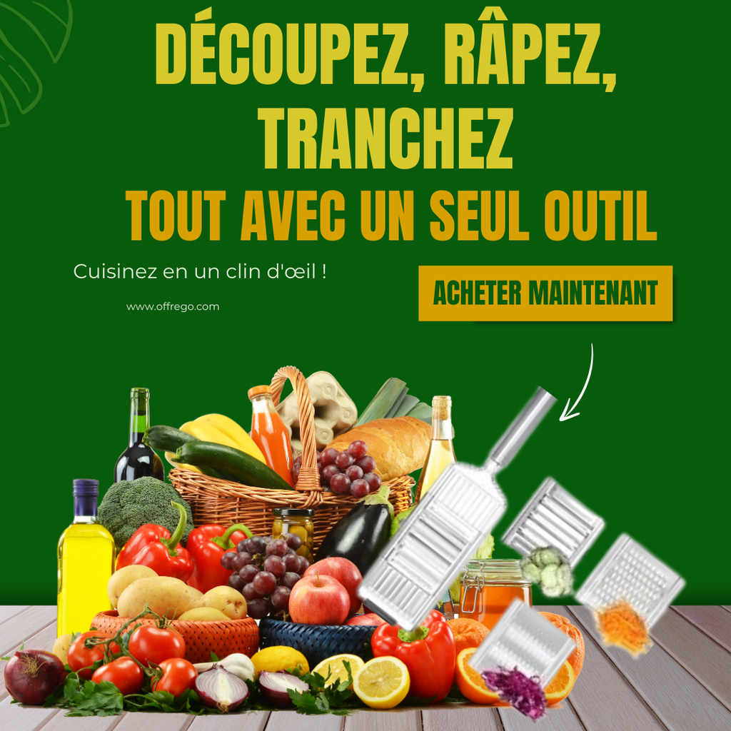 Coupe-Légumes 3 EN 1 En Acier Inoxydable