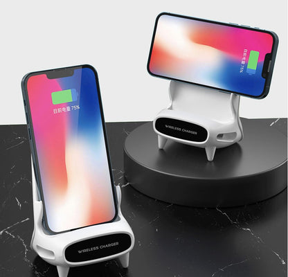 Chargeur sans fil de téléphone portable, support de téléphone portable.