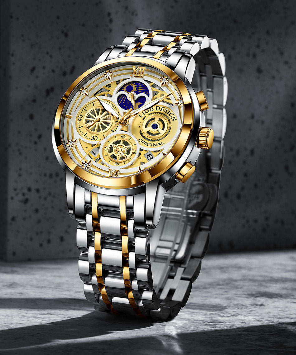 LIGE-Montre-bracelet de sport étanche pour homme