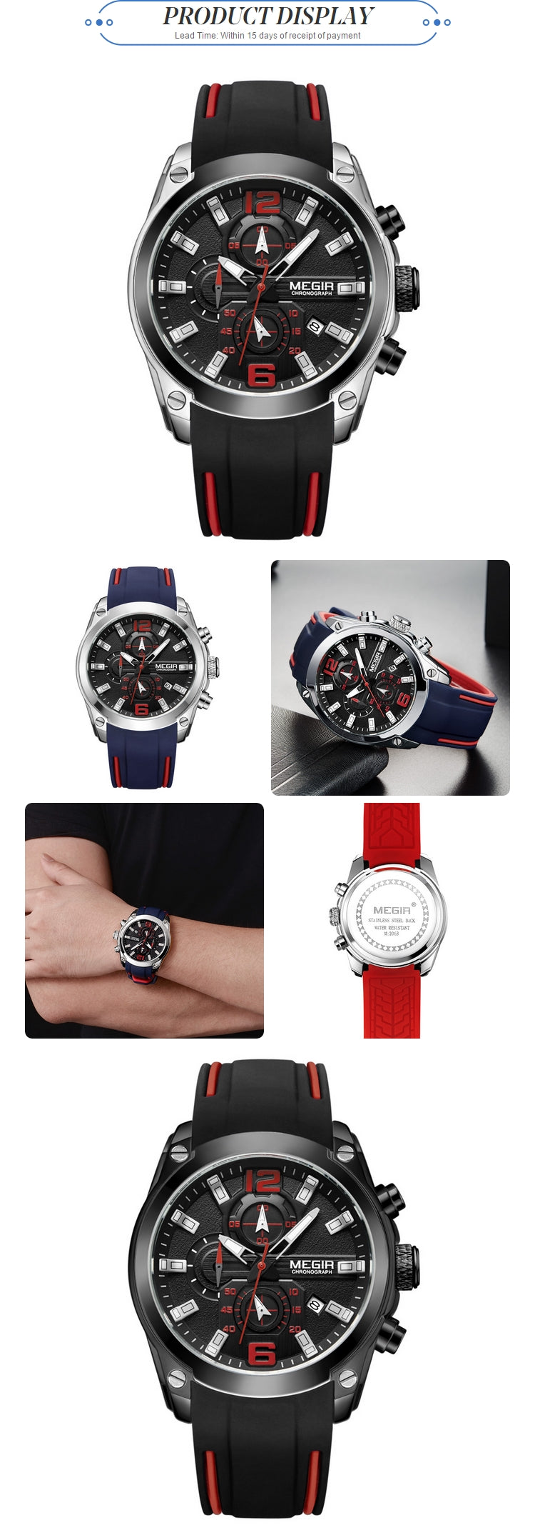 Montre Chronographe Polyvalente pour Homme - L'alliance parfaite de style et de fonctionnalité !